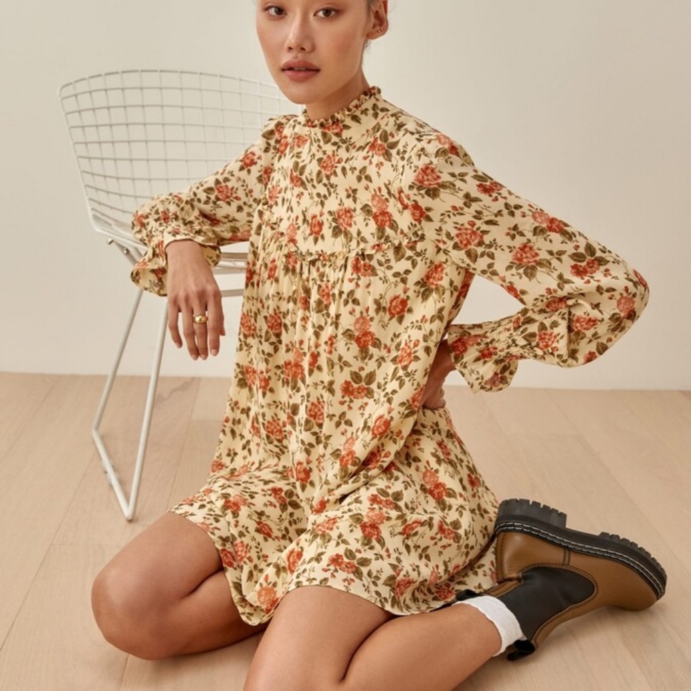 NWOT Reformation Jourdan Floral Mini Dress